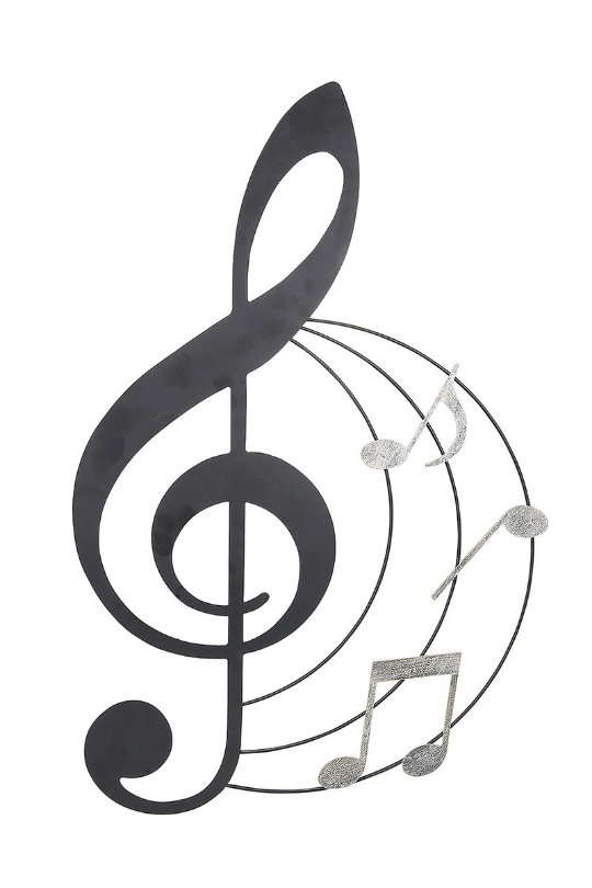 Wandrelief Notenschlüssel ohne Hintergrund