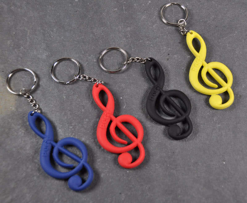 Schlüsselanhänger Notenschlüssel verschiedene Farben