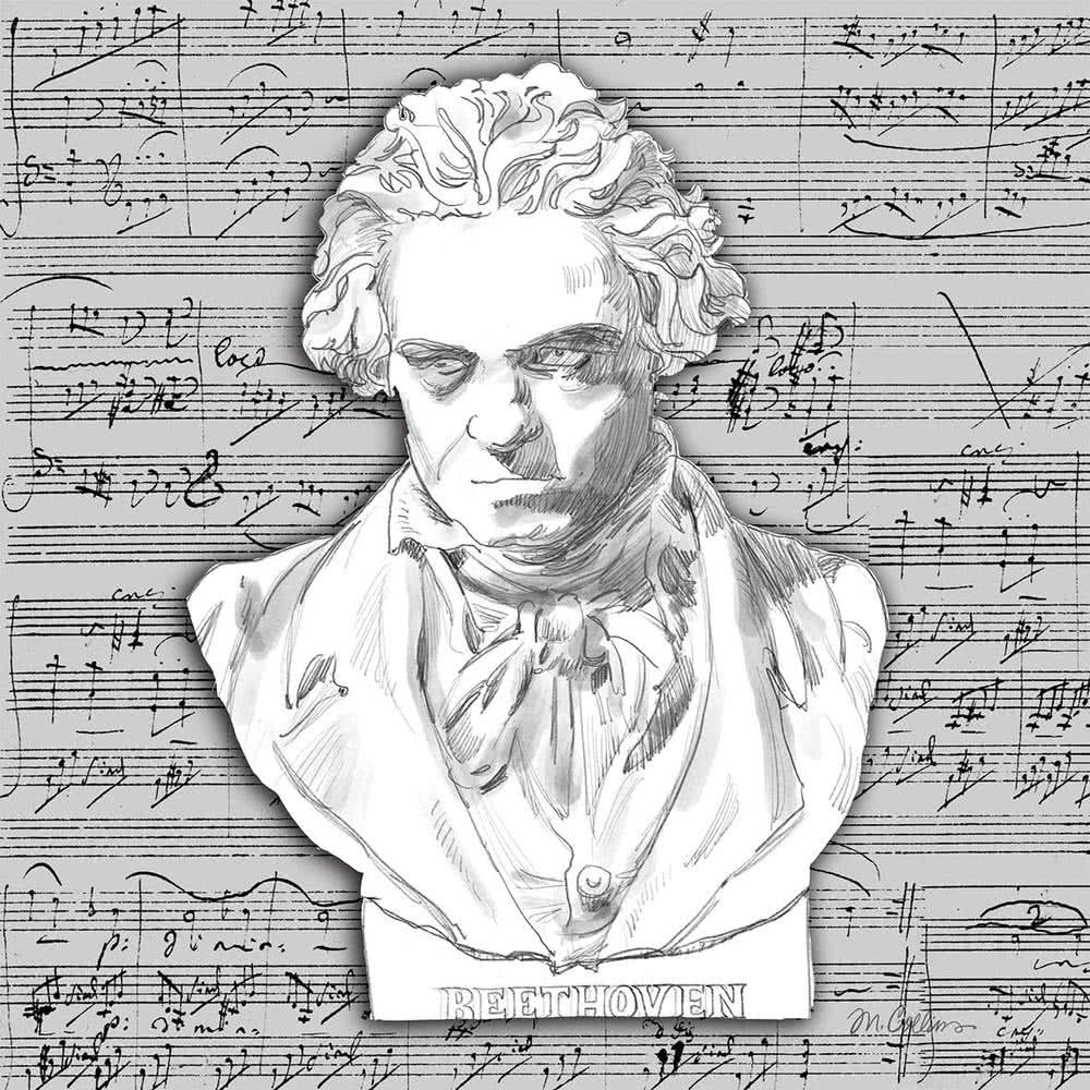 Cocktailservietten Beethoven
