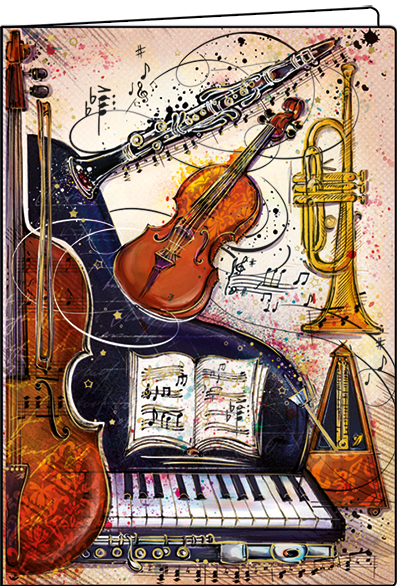 Notizheft Musikinstrumente A5