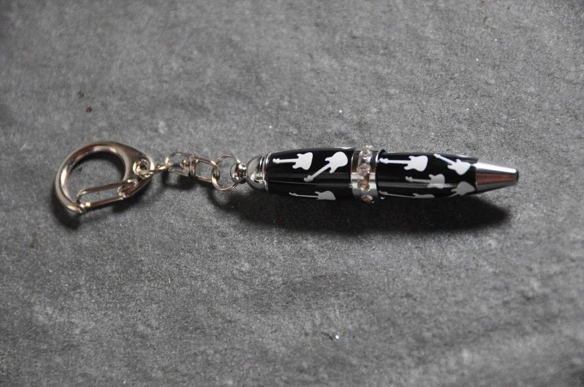 Mini Kugelschreiber Gitarre schwarz