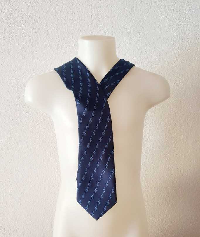 Tie trebleclef blue