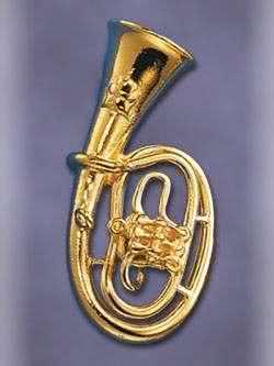 Tenorhorn, schmuck, vergoldet, 