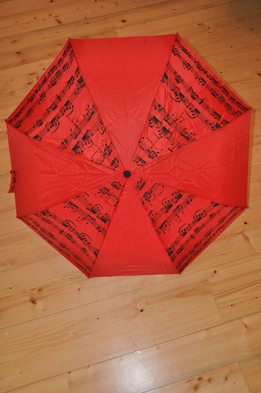 Taschenschirm Notenschrift Rot