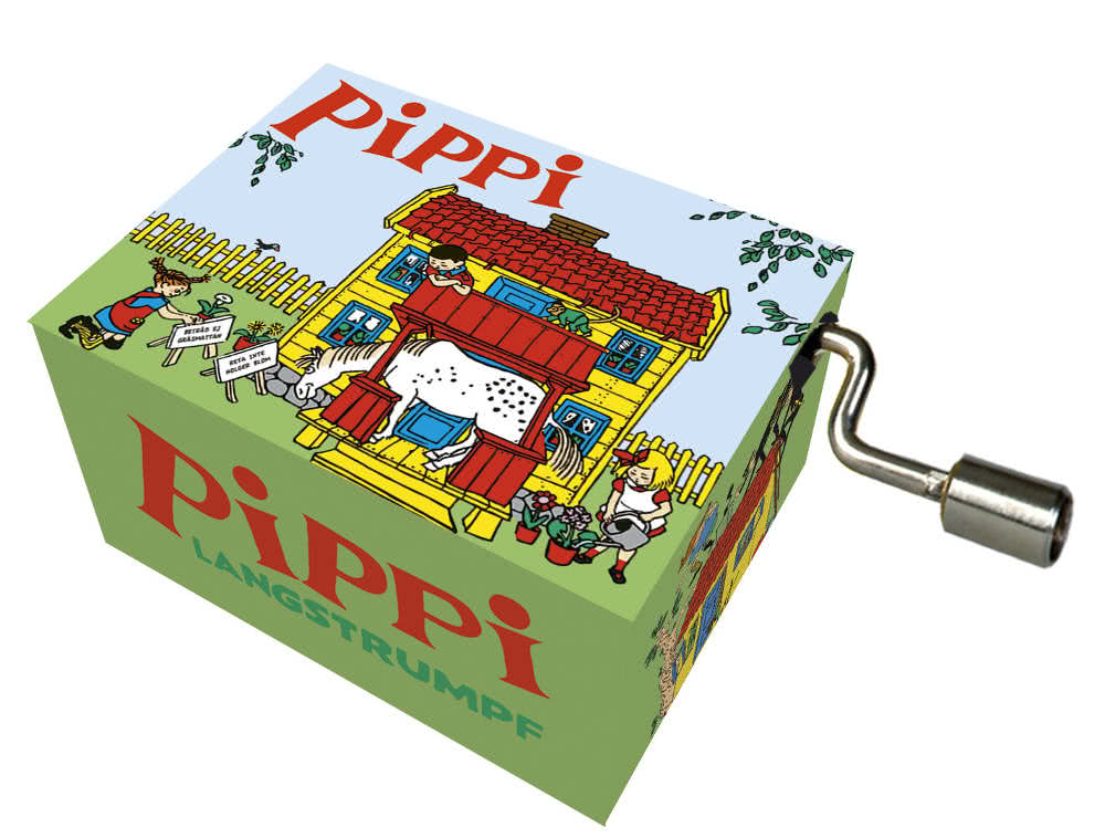 Mini-Spieluhr Pippi Langstrumpf grün