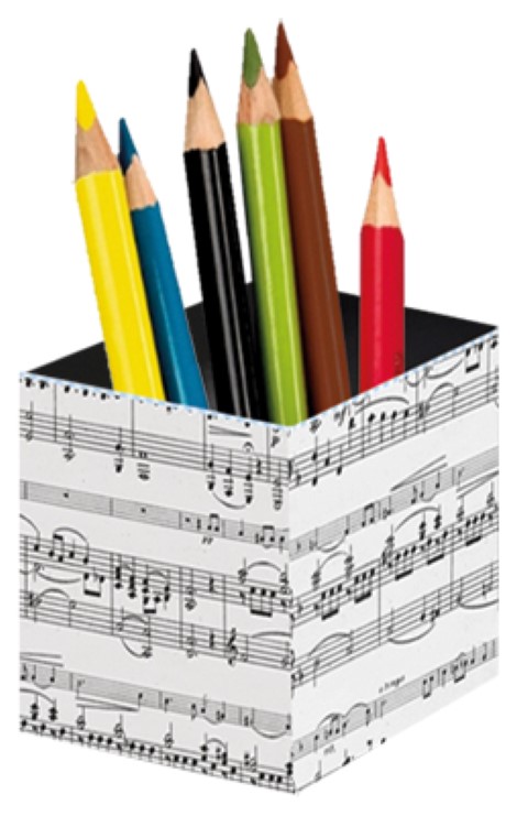 Stifte Box light gray Notenblatt