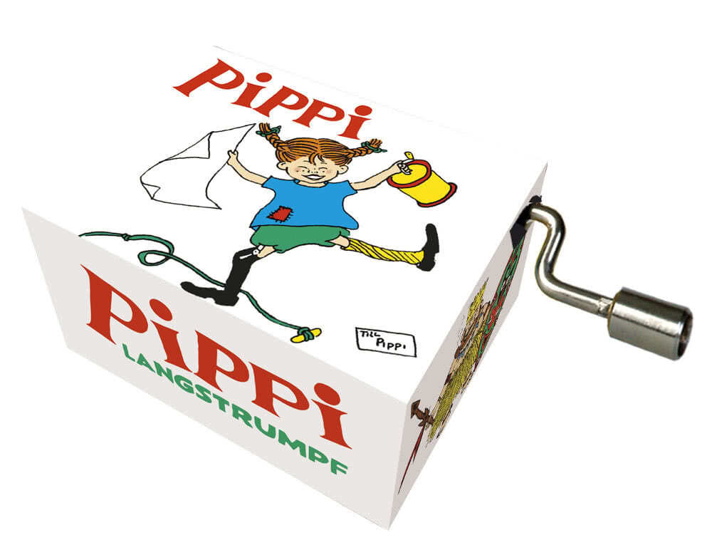 Mini-Spieluhr Pippi Langstrumpf weiß
