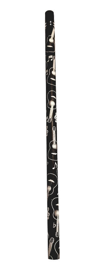 Bleistift Gitarre black mit Strass-Stein
