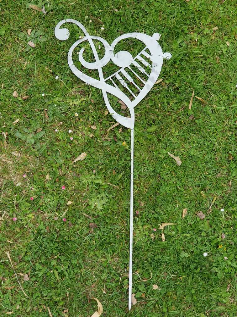 Gartenstecker Musicheart