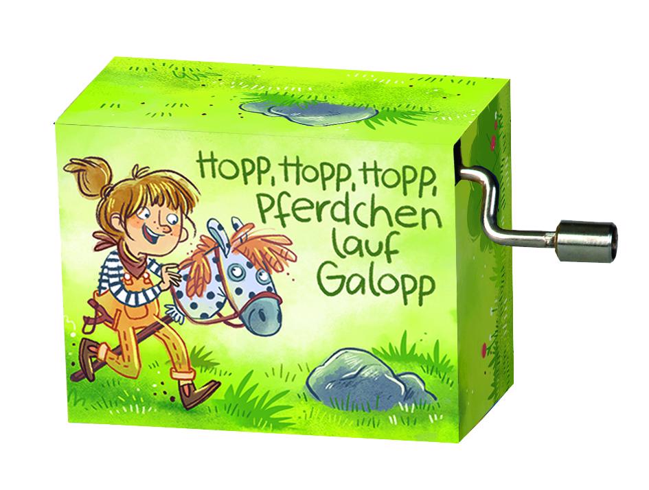 Mini-Spieluhr Hopp, Hopp, Hopp, Pferdchen lauf Galopp