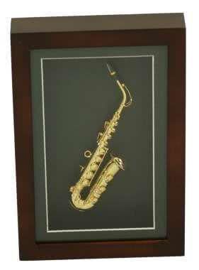 Deko-Objekt Saxophon im Rahmen 22x14cm