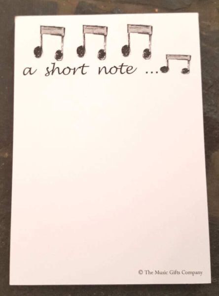 Notizblock A Short Note