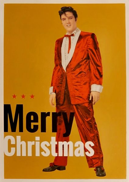 Postkarte Elvis Merry Christmas