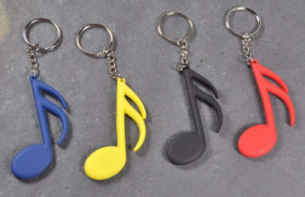 Schlüsselanhänger 16tel Noten in verschiedenen Farben