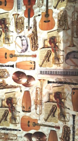 Geschenkpapier Musikinstrumente