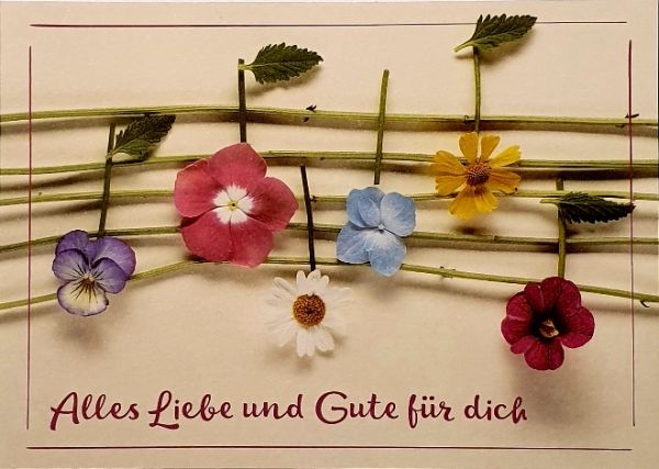 Postkarte Blumennoten Frühling