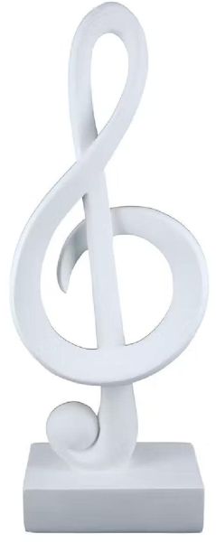 Deko-Objekt Notenschlüssel weiß XL