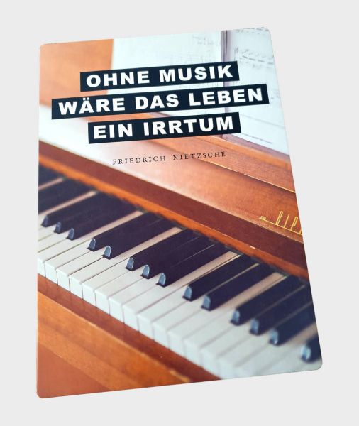 XXL Postkarte zum Aufstellen - Ohne Musik...