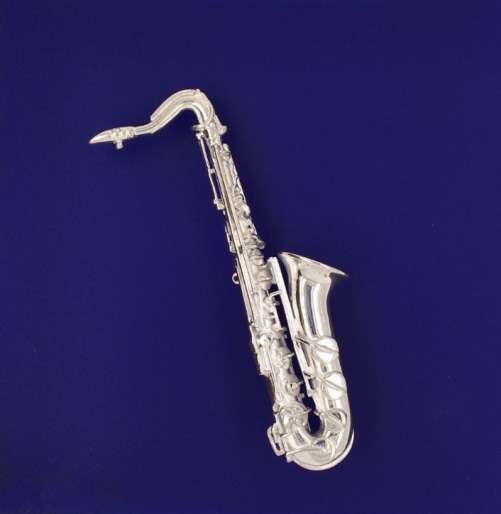 Tenor Saxophon groß in Silber 925