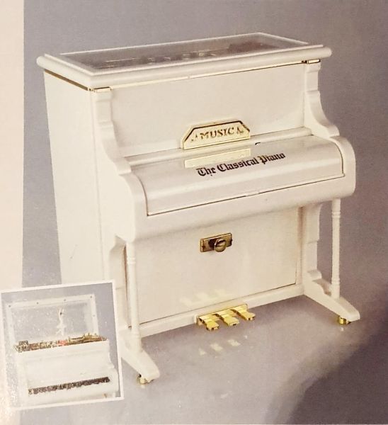Spieluhr Weißes Klavier