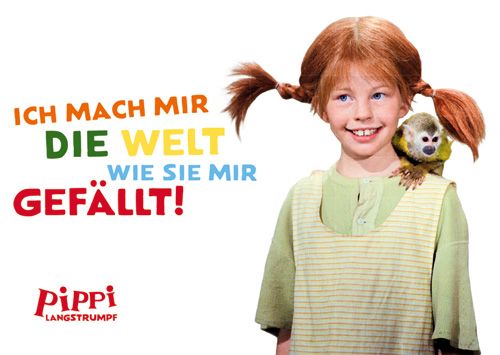 Postkarte Pippi Langstrumpf - ...wie sie mir gefällt!
